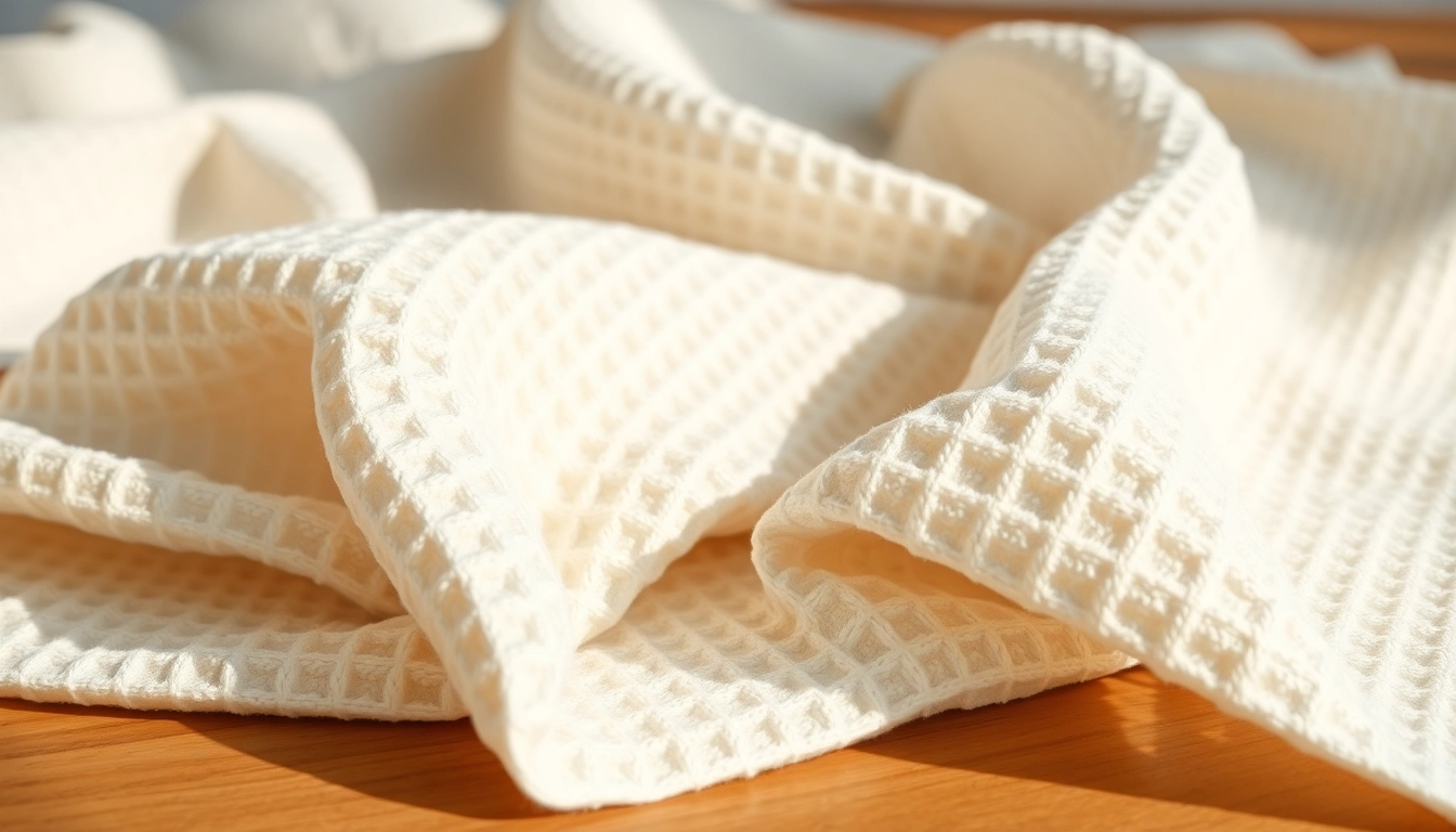 Wafel katoen met unieke textuur en zachte helderheid, perfect voor babyproducten en decoratie.
